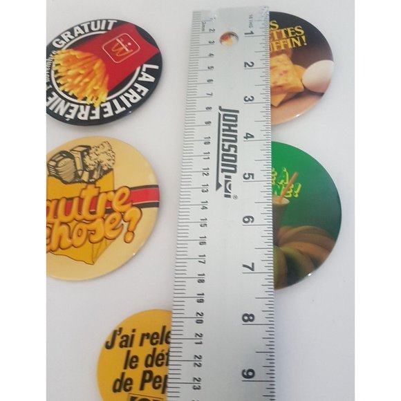 Vintage McDonalds FRENCH Pepsi Pin Back Button Advertisement Quebec Canada RARE - Picture 9 of 14